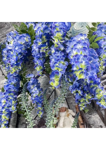 Menekşe Sunmade 3 Çatal Yüksek Simülasyon Büyük Wisteria Çiçekler Ev Düğün Bahçe Dekorasyon Duvar Asılı Dekor Flores Artificiales Güz (Yurt Dışından) indirimleri