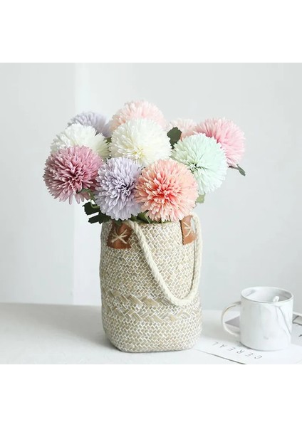 B 3 Adet 3/5 Adet Ipek Karahindiba Çiçek Topu Buket Sahte Yapay Çiçekler Ev Bahçe Düğün Dekorasyon Için Dıy Zanaat Çelenk Noel (Yurt Dışından) modelleri