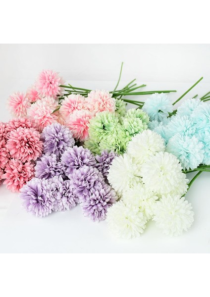 B 3 Adet 3/5 Adet Ipek Karahindiba Çiçek Topu Buket Sahte Yapay Çiçekler Ev Bahçe Düğün Dekorasyon Için Dıy Zanaat Çelenk Noel (Yurt Dışından) fırsatları