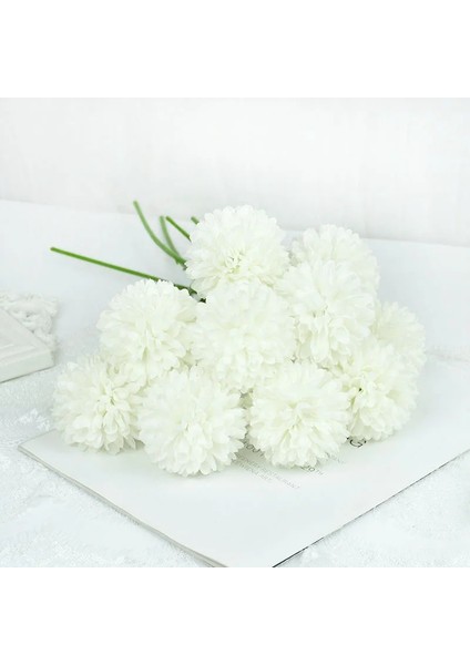 B 3 Adet 3/5 Adet Ipek Karahindiba Çiçek Topu Buket Sahte Yapay Çiçekler Ev Bahçe Düğün Dekorasyon Için Dıy Zanaat Çelenk Noel (Yurt Dışından) indirimleri