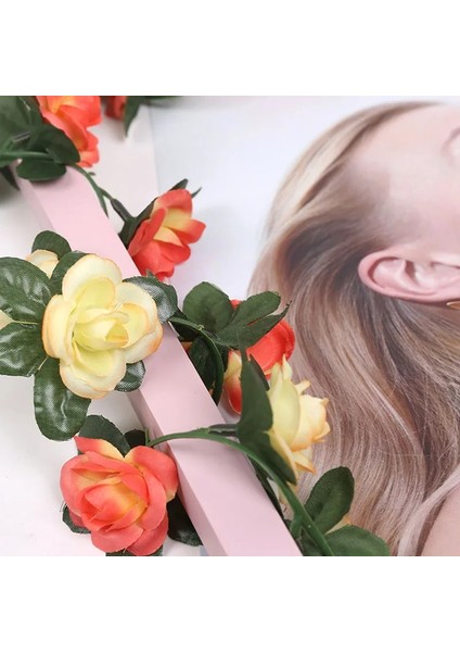 Stil 9 250 cm / 99 Inç 45 Çiçek Ipek Güller Düğün Dekorasyonu Sarmaşık Asma Yapay Çiçekler Yeşil Yapraklı Kemerli Dekorasyon Duvar H (Yurt Dışından) fırsatları