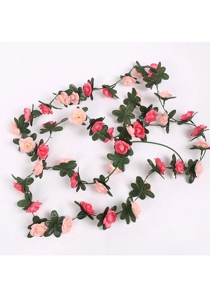 Stil 9 250 cm / 99 Inç 45 Çiçek Ipek Güller Düğün Dekorasyonu Sarmaşık Asma Yapay Çiçekler Yeşil Yapraklı Kemerli Dekorasyon Duvar H (Yurt Dışından) indirimleri