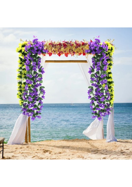 No.12 Menekşe Yapay Yaprak Çelenk Asma Sahte Yeşillik Çiçek Duvar Asılı Sepet Çiçek Orkide Çiçek Düğün Parti Ev Dekor Menekşe (Yurt Dışından) fırsatları