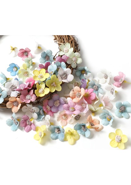 Yeşil 100 Adet 50/100 Adet 2 cm Papatya Yapay Çiçekler Kafa Küçük Ipek Renkli Sahte Çiçek Taç Çelenk Dıy Zanaat Ev Düğün Dekorasyon (Yurt Dışından) indirimleri