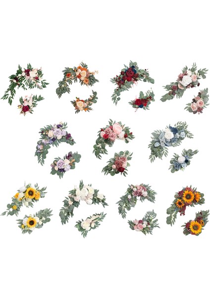 Option1 D 2 Adet Flores Artificiales Düğün Buketleri Düğün Sıra Kemer Arka Plan Dekorasyon Düğün Fotoğrafçılığı Çiçek Standı Aksesuarları (Yurt Dışından) fiyatları