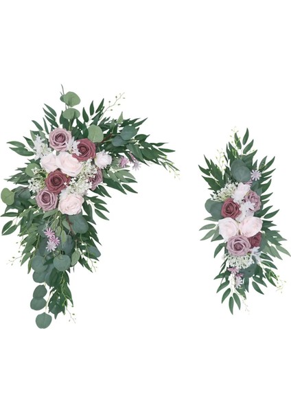 Option1 D 2 Adet Flores Artificiales Düğün Buketleri Düğün Sıra Kemer Arka Plan Dekorasyon Düğün Fotoğrafçılığı Çiçek Standı Aksesuarları (Yurt Dışından) indirimleri