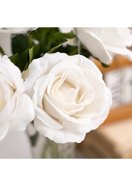 5 Adet Güzel Ipek Yapay Gül Çiçek Düğün Ev Masa Süsü Uzun Buket Düzenleme Sahte Bitki Sevgililer Günü Hediyeleri (Yurt Dışından) fırsatları