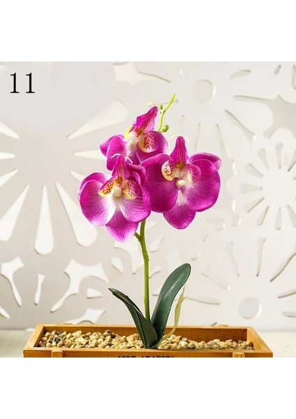 Simülasyon Çiçek Ipek Kelebek Orkide Yapay Çiçekler Dekorasyon Sahte Phalaenopsis Simülasyon Çiçek Noel Düğün Parti Ev Dekor (Yurt Dışından)