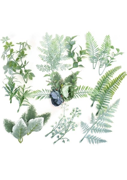 Stil 10 10 Adet Yapay Yeşil Yapraklar Bitkiler Düğün Dekoratif Çiçek Çelenkler Yılbaşı Dekoru Ev Için Plastik Aksesuar Scrapbooking (Yurt Dışından) modelleri