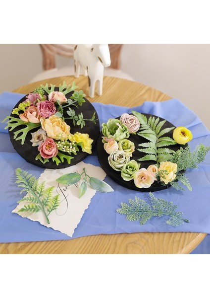 Stil 10 10 Adet Yapay Yeşil Yapraklar Bitkiler Düğün Dekoratif Çiçek Çelenkler Yılbaşı Dekoru Ev Için Plastik Aksesuar Scrapbooking (Yurt Dışından) indirimleri