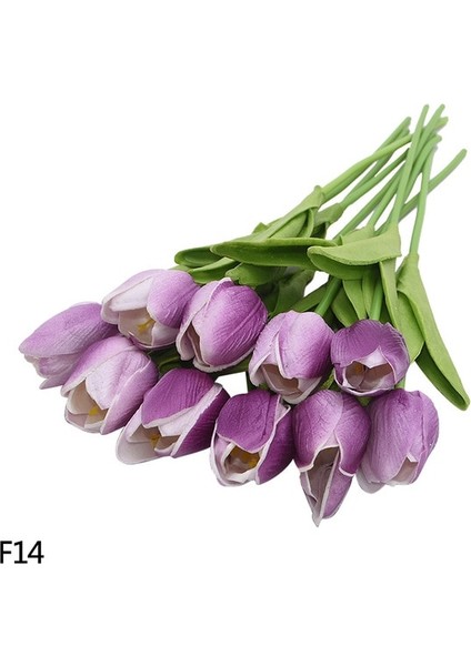 F14 10 Adet 5/10 Adet Lale Yapay Çiçek Gerçek Dokunmatik Yapay Buket Sahte Çiçek Düğün Parti Dekor Malzemeleri Için Ev Bahçe Süsleri (Yurt Dışından)