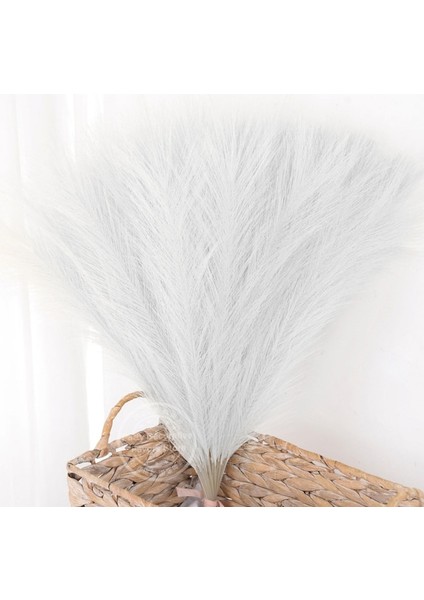 Beyaz 15 Adet 15/30 Adet Yapay Pampas Çim Buketi Ev Oturma Odası Düğün Parti Dekorasyon Sahte Bitki 43 cm Kurutulmuş Çiçek Kamış Dıy Vazo (Yurt Dışından)