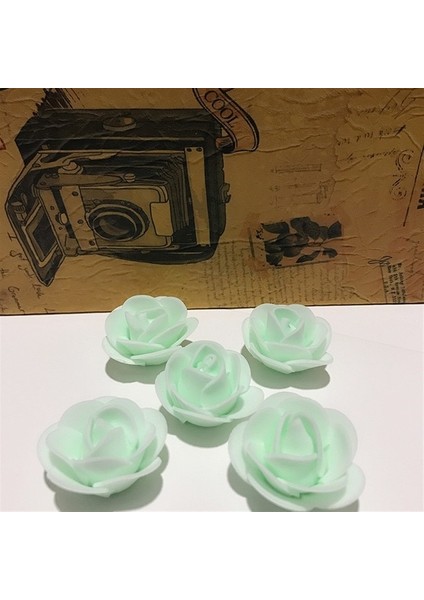 Köpük Gül Qian Yeşil 50 Adet 25-250 Adet Yapay Gül Kafaları Köpük 3.5 cm Yapay Çiçekler Gül Ayı Sevgililer Hediye Için Düğün Çiçek Süslemeleri (Yurt Dışından)