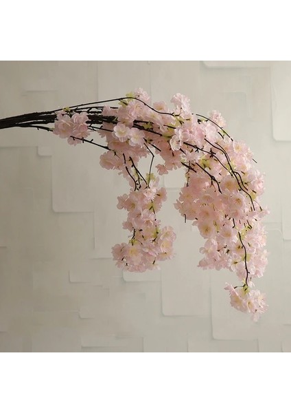 Açık Pembe Yapay Kiraz Çiçeği Ipek Çiçek Kiraz Çiçeği Şube Düğün Kemer Dekorasyon Otel Etkinliği Oturma Odası Ev Dekorasyonu (Yurt Dışından)