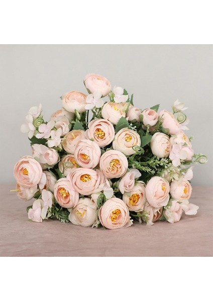 20 1 Buket Yapay Şakayık Çay Gül Çiçek Kamelya Ipek Sahte Çiçek Flores Dıy Ev Bahçe Düğün Dekorasyon (Yurt Dışından) modelleri