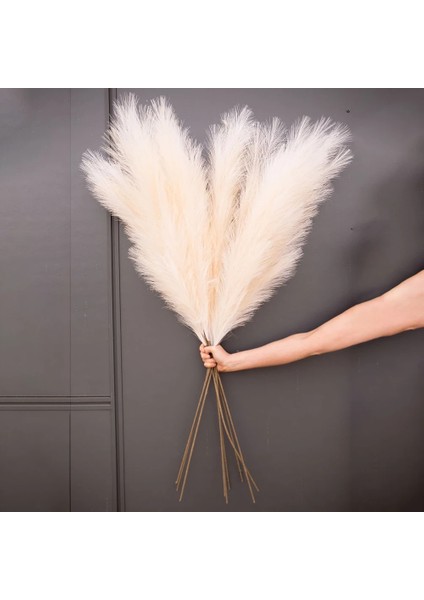 Açık GRI-120CM 1pc Sahte Pampas Çim Dekor Tüy Çim Yapay Phragmites Australis Vazo Süslemeleri Sahte Sazlık Bitkiler Sonsuz Çiçekler (Yurt Dışından)