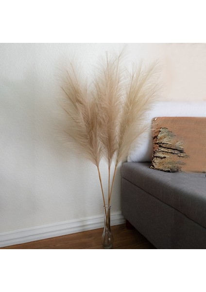 Açık GRI-120CM 1pc Sahte Pampas Çim Dekor Tüy Çim Yapay Phragmites Australis Vazo Süslemeleri Sahte Sazlık Bitkiler Sonsuz Çiçekler (Yurt Dışından)