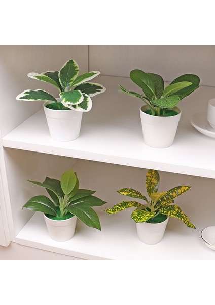 17 1 Adet Mini Yapay Bitki Bonsai Yeşil Bitkiler Pot Pencere Masa Bahçe Sahte Bitki Saksı Dekorasyon Simüle Çiçekler Süsler (Yurt Dışından)