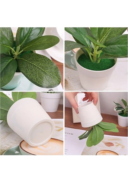 17 1 Adet Mini Yapay Bitki Bonsai Yeşil Bitkiler Pot Pencere Masa Bahçe Sahte Bitki Saksı Dekorasyon Simüle Çiçekler Süsler (Yurt Dışından)