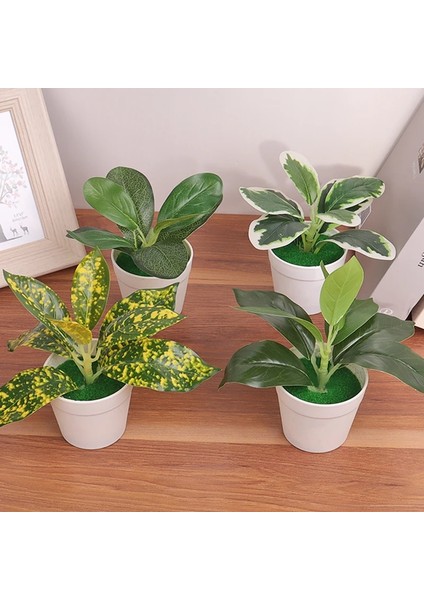 17 1 Adet Mini Yapay Bitki Bonsai Yeşil Bitkiler Pot Pencere Masa Bahçe Sahte Bitki Saksı Dekorasyon Simüle Çiçekler Süsler (Yurt Dışından)