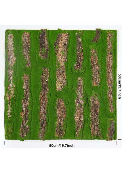 Kabuğu 50 cm x 50 cm Yapay Bitki Yosun Çim Halı Doğal Manzara Peyzaj Yeşil Ev Oturma Odası Duvar Zemin Festivali Düğün Dekorasyon (Yurt Dışından)