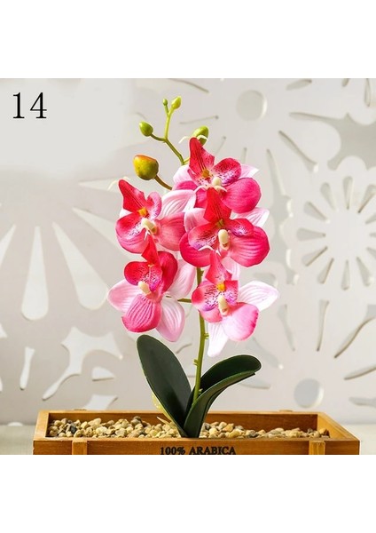 Simülasyon Çiçek Ipek Kelebek Orkide Yapay Çiçekler Dekorasyon Sahte Phalaenopsis Simülasyon Çiçek Noel Düğün Parti Ev Dekor (Yurt Dışından)