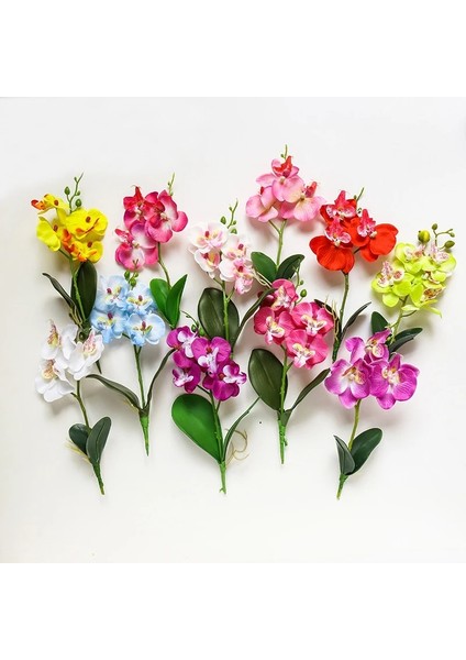 Simülasyon Çiçek Ipek Kelebek Orkide Yapay Çiçekler Dekorasyon Sahte Phalaenopsis Simülasyon Çiçek Noel Düğün Parti Ev Dekor (Yurt Dışından)
