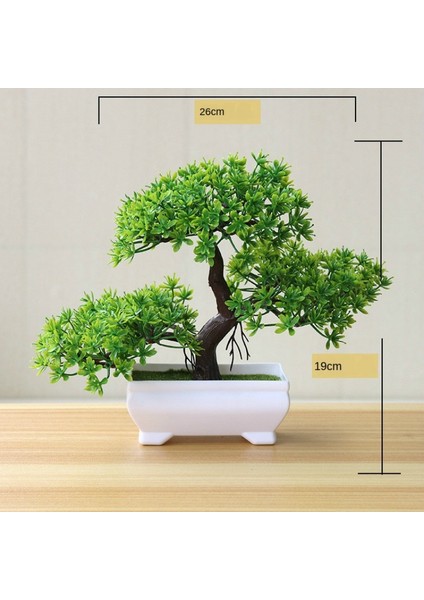 Si Ji Shu Saksı ile Yeşil Bitkiler Yeni Yeşil Yapay Bitkiler Bonsai Küçük Ağaç Çim Çiçek Saksı Bonsai Cadılar Bayramı Düğün Noel Partisi Ev Ofis Dekoru (Yurt Dışından)