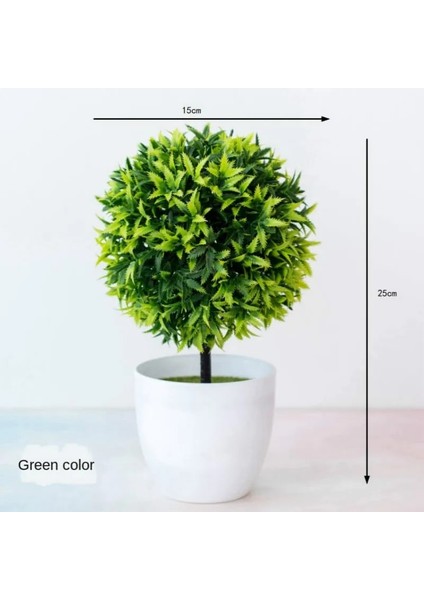Si Ji Shu Saksı ile Yeşil Bitkiler Yeni Yeşil Yapay Bitkiler Bonsai Küçük Ağaç Çim Çiçek Saksı Bonsai Cadılar Bayramı Düğün Noel Partisi Ev Ofis Dekoru (Yurt Dışından)
