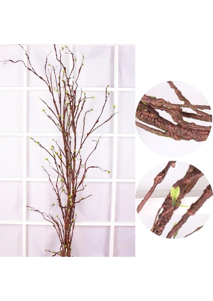 Küçük Kahverengi 300 cm Büyük Yapay Ağaçlar Plastik Dallar Dal Ağaç Dalı Rattan Yapay Çiçekler Asma Duvar Ev Düğün Dekorasyon (Yurt Dışından)