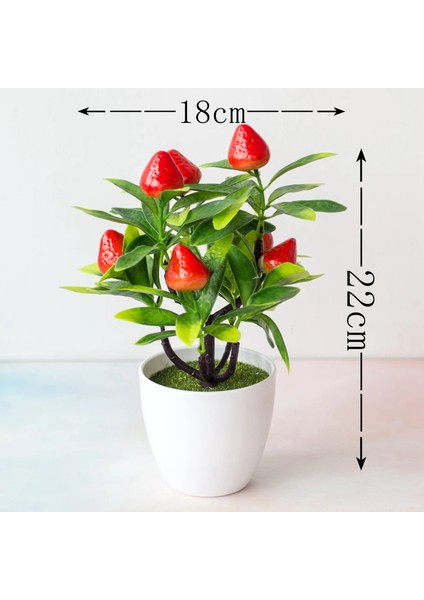 7-Küçük Kırmızı Meyveler Yapay Meyve Bonsai Yeşil Bitkiler Simülasyon Bitkiler Dekorasyon Bonsai Oturma Odası Dekorasyon Seramik Karo (Yurt Dışından) indirimleri