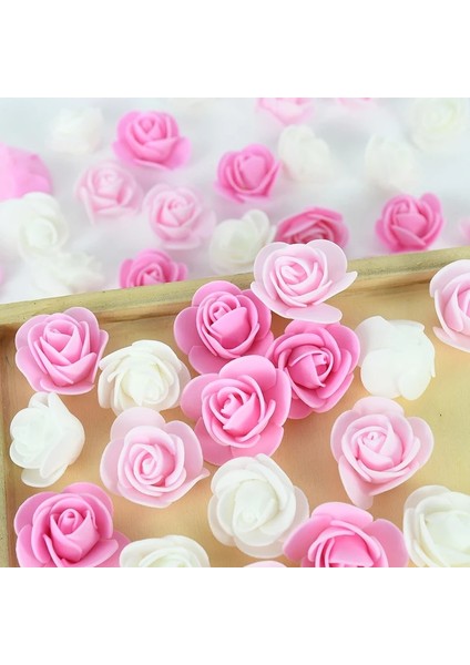 Açık Pembe 50 Adet 50/100/200 Adet 3.5 cm Pe Köpük Gül Kafası Yapay Çiçek Düğün Doğum Günü Partisi Ev Dekor Için Dıy Ayı Gül Sevgililer Günü Hediyeleri (Yurt Dışından)