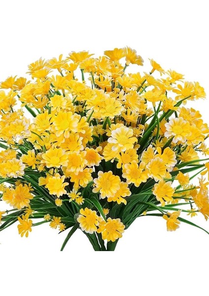 Stil 7 Yapay Çiçekler Papatyalar Uv Dayanıklı Solmaz Plastik Bitkiler Ev Dekor Windows Açık Plastik Çiçekler (Yurt Dışından)