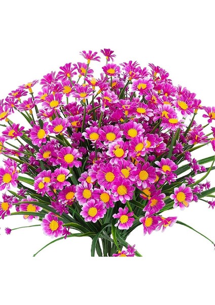 Stil 7 Yapay Çiçekler Papatyalar Uv Dayanıklı Solmaz Plastik Bitkiler Ev Dekor Windows Açık Plastik Çiçekler (Yurt Dışından) modelleri