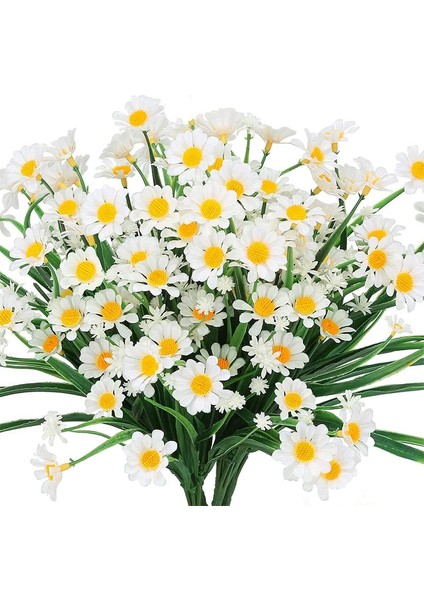 Stil 7 Yapay Çiçekler Papatyalar Uv Dayanıklı Solmaz Plastik Bitkiler Ev Dekor Windows Açık Plastik Çiçekler (Yurt Dışından) fırsatları