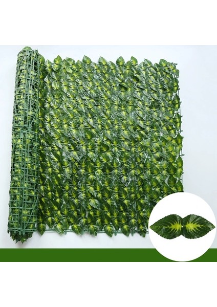 Yeşil Perilla 50X100 cm 300 cm Yapay Sarmaşık Çit Çit Panelleri Yeşil Sahte Bitkiler Yaprak Ev Avlu Açık Bahçe Dekorasyon Için Gizlilik Çit Ekranı (Yurt Dışından)