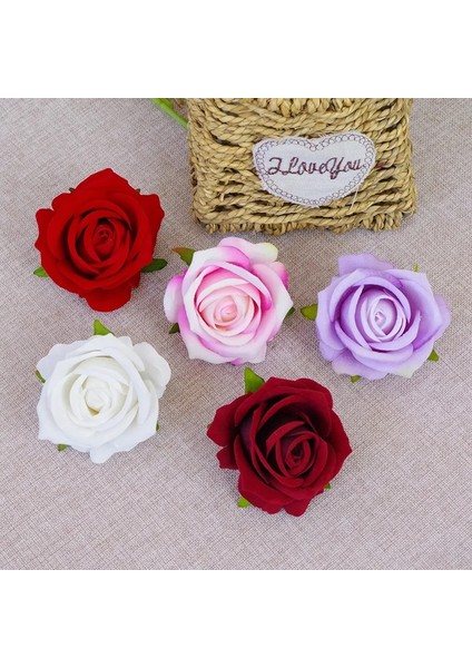Işık Gül Pembe 10 Adet 5/10 Adet 7 cm Yapay Gül Çiçek Kafa Düğün Ev Dekorasyon Için Sahte Çiçekler Gül Kafa Dıy Çelenk Malzemeleri (Yurt Dışından)