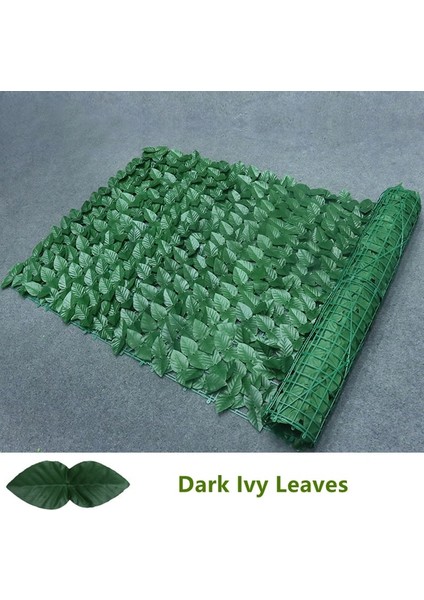 Koyu Sarmaşık Yaprakları 2 Metre x 1 Metre Yapay Yaprak Çit Panelleri 4/3/2/1 M Uzun Sahte Sarmaşık Çit Sahte Yapraklar Gizlilik Çiti Bahçe Çiti Balkon Teras Veranda Ekranı (Yurt Dışından)