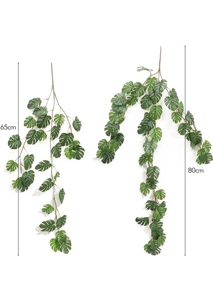 85 cm Küçük Sahte Ipek Tropikal Palmiye Yaprakları Asma Yapay Orman Kaplumbağa Yaprağı Rattan Bitkiler Düğün Ev Duvar Asılı Dekorasyon (Yurt Dışından)