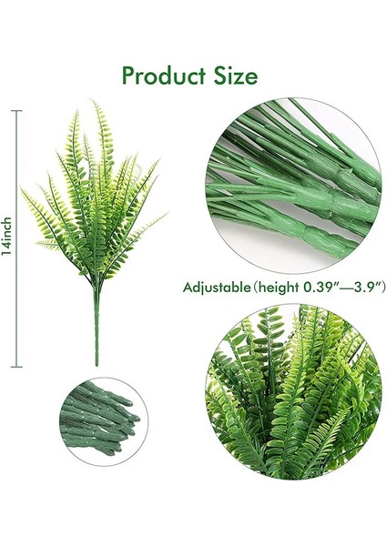 7 Çatal 21 Çim 4 Adet 4/1 Adet Yapay Boston Fern Bitkileri Plastik Yapay Çalılar Yeşillik Ev Açık Bahçe Ofis Dekoru Taklit Bitkiler (Yurt Dışından) fiyatları