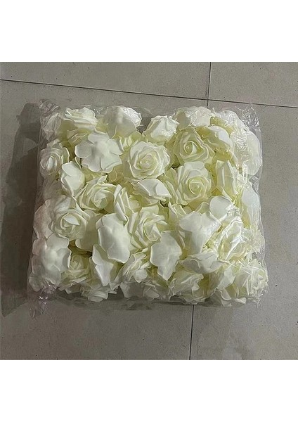 Bej 50 20/30/50 Adet 8 cm Yapay Pe Köpük Gül Çiçek Başkanları Gelin Buketi Çiçek Düğün Parti Için Dekoratif Scrapbooking Dıy Çiçek (Yurt Dışından)
