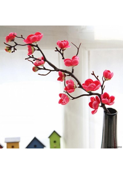 F Erik Kiraz Çiçekleri Yapay Ipek Çiçekler Flores Sakura Ağacı Dalları Ev Masa Oturma Odası Dekor Dıy Düğün Dekorasyon (Yurt Dışından)