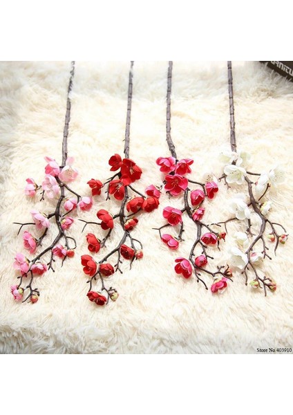 F Erik Kiraz Çiçekleri Yapay Ipek Çiçekler Flores Sakura Ağacı Dalları Ev Masa Oturma Odası Dekor Dıy Düğün Dekorasyon (Yurt Dışından) fırsatları
