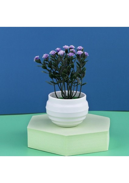6X14 cm Yapay Bitkiler Mini Bonsai Küçük Simüle Ağaç Saksı Bitkileri Sahte Çiçekler Ofis Masası Saksı Süs Ofis Ev Bahçe Dekor (Yurt Dışından)