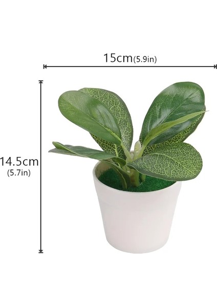 6X14 cm Yapay Bitkiler Mini Bonsai Küçük Simüle Ağaç Saksı Bitkileri Sahte Çiçekler Ofis Masası Saksı Süs Ofis Ev Bahçe Dekor (Yurt Dışından)