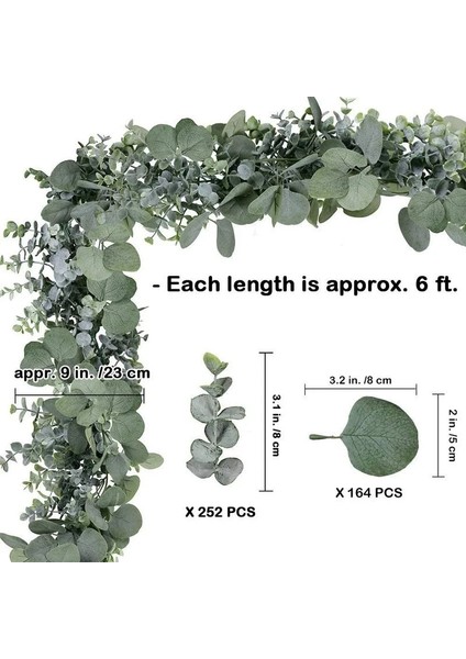 21 Yaprak 1.8 M (1 Pc) Yapay Okaliptüs Yaprakları Sarmaşıklar Okaliptüs Çelenk 6 'uzun Sahte Ipek Rattan Düğün Zemin Kemer Ev Odası Bahçe Dekor Için (Yurt Dışından) fırsatları