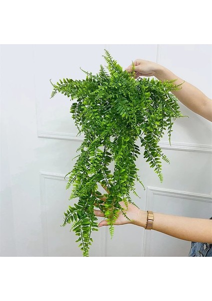 C 85 cm Farsça Eğreltiotu Yaprakları Yaprak Sarmaşıklar Asılı Yapay Bitki Plastik Çim Düğün Parti Duvar Balkon Dekorasyon Çelenk (Yurt Dışından) fiyatları