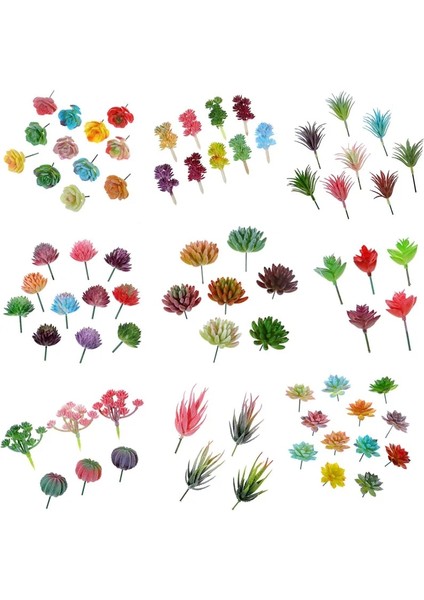 Sxl Yeşil Mini Yapay Etli Bitkiler Ev Yatak Odası Oturma Odası Masaüstü Dekorasyon Küçük Orta Büyük Yeşil Kırmızı Dıy Sahte Bitkiler Bonsai (Yurt Dışından) modelleri