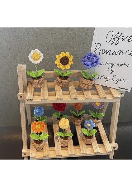 S10 Tığ Işi Çiçek Tığ Işi Çiçek Tuilp Papatya Yapay Çiçekler El-Örme Çiçek Ev Yapımı Tığ Örme Çiçek Araba Ev Masaüstü Dekorasyonu (Yurt Dışından) fırsatları