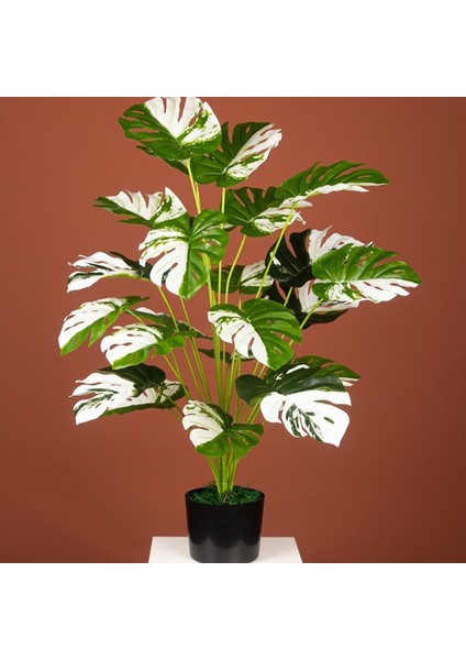 B 65CM 18 Yapraklar 75CM 24FORK Sahte Bitkiler Büyük Yapay Monstera Ağacı Şubesi Plastik Tropikal Palmiye Yanlış Kaplumbağa Yaprağı Ev Bahçe Odası Dekor Için (Yurt Dışından)
